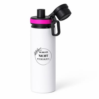 Hacebo® - de beste nicht dat ben ik dus waterfles met draaidop roze - Nicht - beste nicht - liefste nicht - verjaardag - cadeau - kado - geschenk - water fles - 850ML
