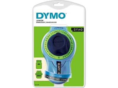 DYMO Junior Lettertang | Wiel met grote knop en 42 tekens | geen batterijen nodig | Home labelmaker voor reliëfdruk