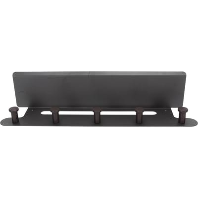 Wandmontage Kledingrek met Plank Hangen Opbergplank Jassen Organizer voor Thuis Entree Slaapkamer Badkamer black