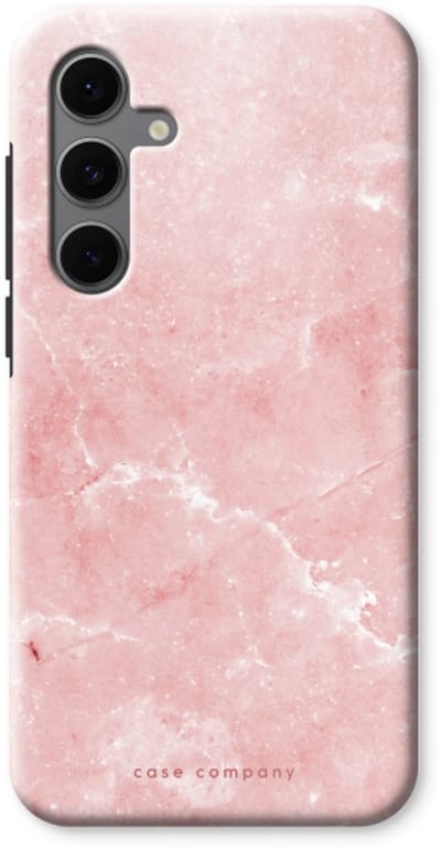 Case Company® - Hoesje geschikt voor Samsung Galaxy S24 FE hoesje - Roze marmer - Tough Case - Maximale Bescherming alle Kanten en Schermrand