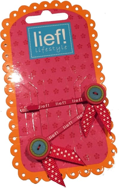 Haarschuifjes / Haarclipjes Knoop Rood - Lief Lifestyle‎‎