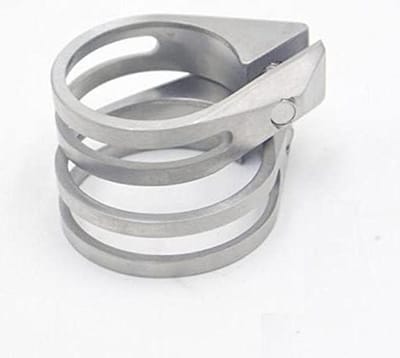 Zadelpenklem - Fiets Onderdeel - Zadelhoogte Verstellen - Lichtgewicht Hollow Design - 34.9mm - Titanium Kleur