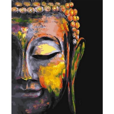 Diamant schilderij vol strass diamant borduurwerk kruissteek Boeddha 5D DIY 20X30CM gray