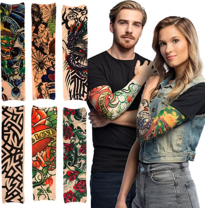 Boland - Tatoeage mouw Stoer - Volwassenen - Unisex - Biker - Punk en Aso