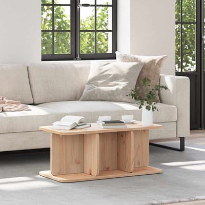 vidaXL - Salontafel - Naturel - 80 - x - 39,5 - x - 33,5 - cm - Massief - grenenhout