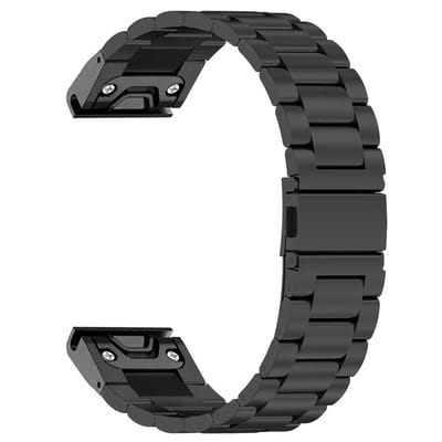 Dailygoods- Armband Titanium 26 mm - Horlogebandje 22 mm - Horlogebandje 20 mm - Compatibel met Tactix 8/Fenix 8/Enduro 3 - Metalen Armband - Geschikt voor Instinct E - Horlogeband