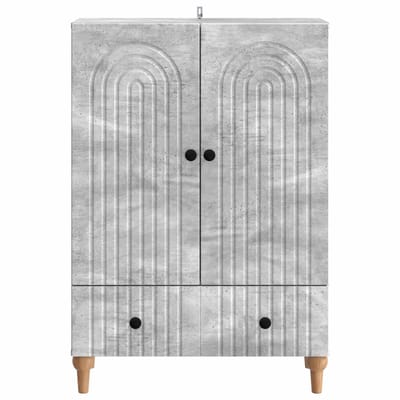 vidaXL - Dressoir - Betongrijs - 66 - x - 34,5 - x - 95 - cm - Bewerkt - hout