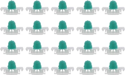 Dailygoody - Auto Deur Panel Moulding Trim Clips - Bevestigingsclips - Hoogwaardig - Wit & Groen - Rubber Laarzen - 20 Stuks