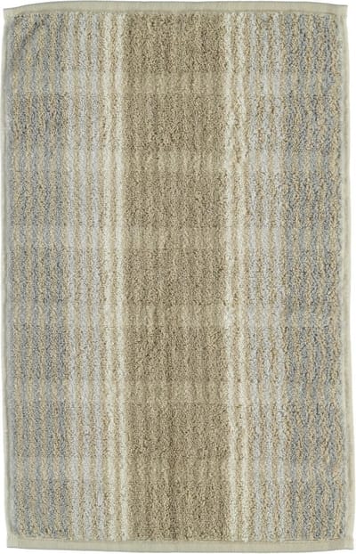 Cawo Cashmere Streifen Gastendoekje - Zand 30x50