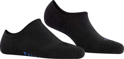 FALKE Keep Warm onzichtbar eenkleurig wol footies unisex zwart - maat 39-41