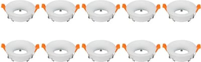 Spot Armatuur 10 Pack - GU10 Inbouwspot - Rond - Wit - Aluminium - Ø85mm