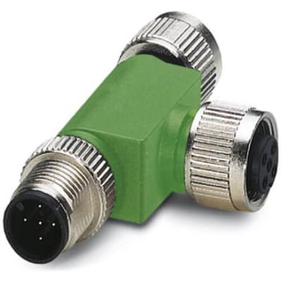 Phoenix Contact 1541186 Sensor/actuator verdeler en adapter M12 Aantal polen (sensoren): 5 Adapter, T-vorm 1 stuk(s) Piece