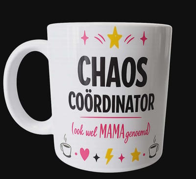 Cadeau voor moeder – Chaos Coördinator Mok (Ook wel mama genoemd) – Bedankje moederdag – Koffiemok 325 ml
