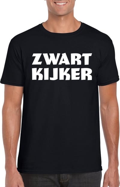 Zwartkijker heren shirt zwart - Heren feest t-shirts S