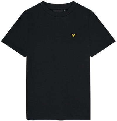 Lyle & Scott Plain T-shirt B Polo's & T-shirts Jongens - Polo shirt - Zwart - Maat 98/104