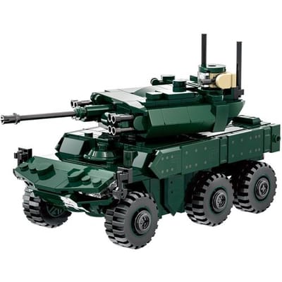WANGE Jaguar Air Defense Pantserwagen 381 Stuks Bouwstenenset Voor Hobbybouwers