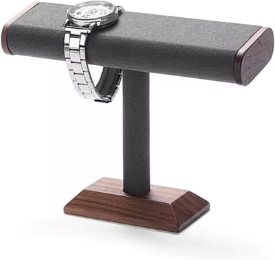 Sieradenhouder T-Bar - Sieradenrek Organizer - Sieraden Presenteren - Massief Houten Basis - 1 Stuk - Bruin