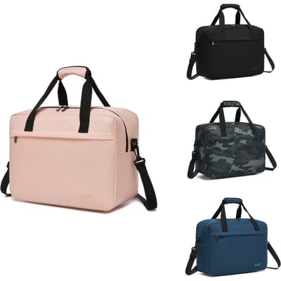 Kono Cabinebagage Door luchtvaartmaatschappijen goedgekeurd 40 × 30 × 20 cm Groot volume als handbagage voor reizen, fitness en weekendtripjes Roze