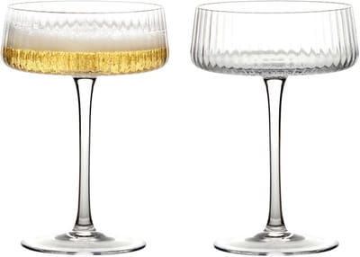 Omgoods - Elegante Champagne Coupes, Set van 2, 250ml