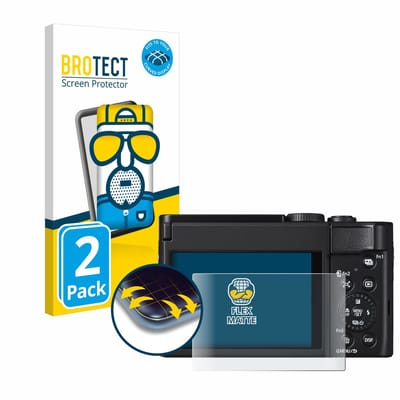 BROTECT - Screenprotector voor Panasonic Lumix DC-TZ99 - Folie Beschermfolie matte volledig dekking 2 Stuks