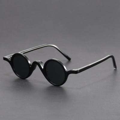 Peekaboo Kleine Montuur Ronde Zonnebril Voor Dames Vintage Unisex Retro Zonnebril Voor Heren Acetaat Koreaanse Stijl