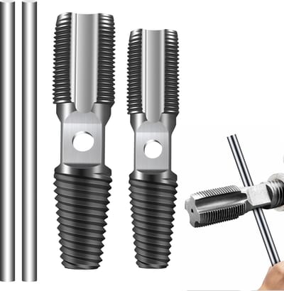 Dailygoods- Schroevenverwijderaar 2-in-1 Set - Dubbelkop Draadsnijder - Buisdraadboor - Voor Afgebroken Schroeven - Voor Reparatie Buisdraadaansluitingen - Schroefextractor