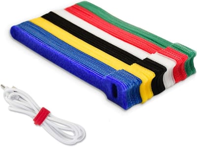 50 Stuks Herbruikbare Kabelbinders, Verstelbare Haak en Loope Kabelstraps voor Thuis en Kantoor, Ideaal voor Kabelbeheer en Organisatie