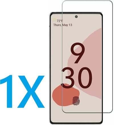 Glasplaatje Geschikt voor: Google Pixel 6A - 1x Screenprotector - screen protector - glas - bescherm - beschermglas