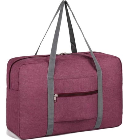 Lichte opvouwbare reistas, handtas, plunjezak, duffel, weekendtas of sporttas, voor op reis, naar de sportschool of als handbagage, rood