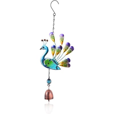 Kleurrijke Pauwen Vorm Hanger Bel Windgong Pauw Hangende Windgong Binnen Buiten Balkon Tuin Decor Perfecte Cadeaus