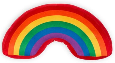 Dailygoods- Sierkussen Regenboog 37x18x7 cm - Zacht Sierkussen - Decoratie Kussen - Polyester - Kleurrijk en Modern - Decoratiekussen