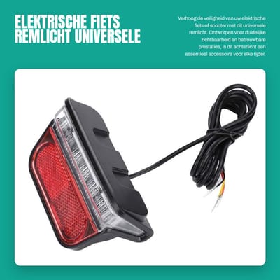 Dailygoods - Elektrische Fiets Remlicht - Universele Scooter Achterlicht - Veiligheidswaarschuwing - DIY Accessoire - Eenvoudige Montage
