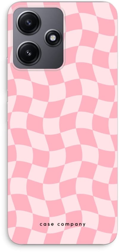 Case Company® - Hoesje geschikt voor Xiaomi Redmi 12 hoesje - Grid Roos - Soft Cover Telefoonhoesje - Bescherming aan alle Kanten en Schermrand