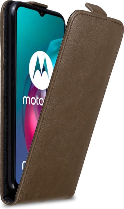 Cadorabo Hoesje geschikt voor Motorola MOTO G10 / G30 in KOFFIE BRUIN - Beschermhoes in flip design Case Cover met magnetische sluiting