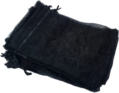 Prigta - Organza zakjes - 100 stuks - 10x15 cm - Zwart - cadeauzakjes organza stof - uitdeelzakjes - geschenkzakjes - geurzakjes maken