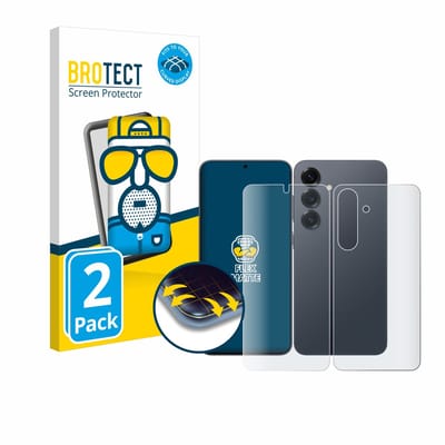 BROTECT - Screenprotector voor Samsung Galaxy S25 (Voor+Achter) - Folie Beschermfolie matte volledig dekking 2 Stuks