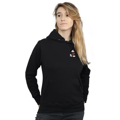 Disney Dames/Dames Mickey Mouse Kickin Retro Chest Hoodie (Zwart)