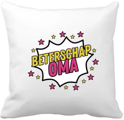 Akyol - beterschap oma Kussen hoes - Beterschap - een oma die ziek is of iets gebroken heeft - cadeau voor zieke oma - ziek - koorts - snel beter worden - cadeau - beterschap cadeau - kado - gift - geschenk - 40 bij 40 cm