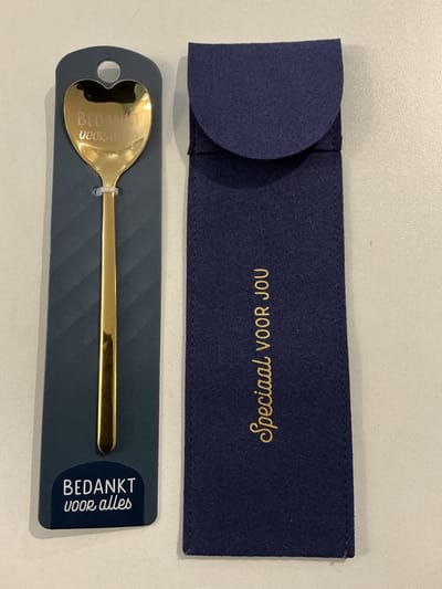 Hart lepel bedankt-goud-bedankt voor alles-cadeau bedankt-origineel cadeau