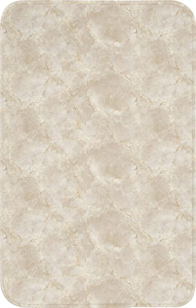WC mat 50x80 cm - Antislip - Lichtbeige - Marmer - Aders - Toiletmat - Vloermat - Douchemat - Toilet tapijt - Toiletmatten