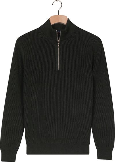 Baileys - Heren - Trui - Ribgebreid - Katoenen Pullover - Donkergroen - 528419-795
