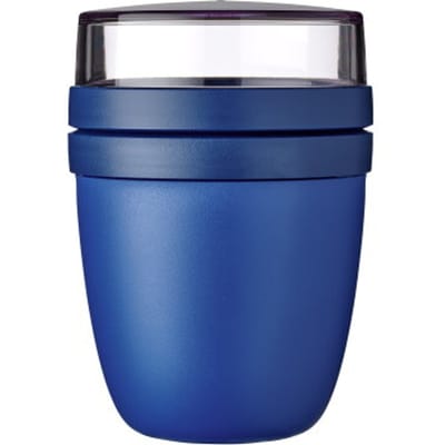 Mepal Lunchpot Ellipse - 500 ml - Yoghurt en Muesli beker to go - Geschikt voor vriezer. magnetron en vaatwasser - Vivid blue