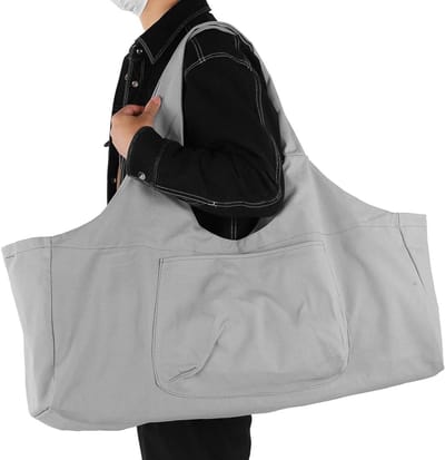 Allecto Plus - Yoga Mat Draagtas met Grote Capaciteit - Geschikt voor alle matten - Canvas Yoga Tas voor Opbergen en Vervoeren van Mat
