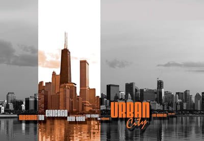 Fotobehang City Skyline | XL - 208cm x 146cm | 130g/m2 Vlies
