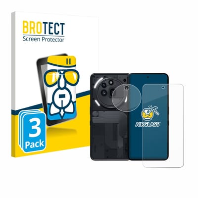 Screenprotector 3 Stuks voor Nothing Phone (3a) Pro (Voor+Camera) Beschermglas transparant