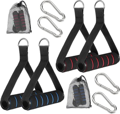 Set van 4 Handgrepen voor Weerstandsbanden - Ideaal voor Krachttraining, Cardio en Fitness Accessoires voor Effectieve Oefeningen