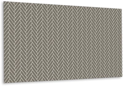 Tulup PVC Wandpaneel - Visgraat Vinyl Wandpaneel - 100 cm x 50 cm - Beige Wandpaneel Zelfklevend - 1 stuk - Klassiek Wandpaneel - PVC Muurpaneel - Plaktegels Keuken en Badkamer