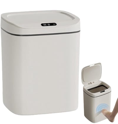 Intelligente prullenbak - Slimme vuilnisbak - Hygiënisch werken - Automatische sensor - 28x23x20 cm - Wit
