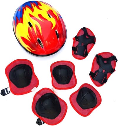 Kinderbeschermingsset - Veiligheid set - Buitensporten - Volledige bescherming - 7-delig - Multicolor