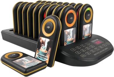 Oproepsysteem Restaurant - Pager Systeem - Klantenservice Verbeteren - 500M Bereik - 20 Pagers - Wit